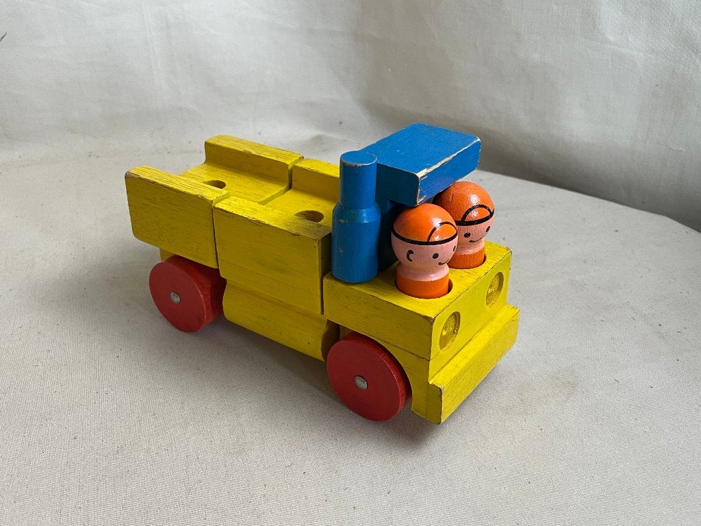Vintage houten auto Fisher Price Mattel 1971, Kinderen en Baby's, Speelgoed | Fisher-Price, Ophalen of Verzenden, Gebruikt, Auto of Voertuig