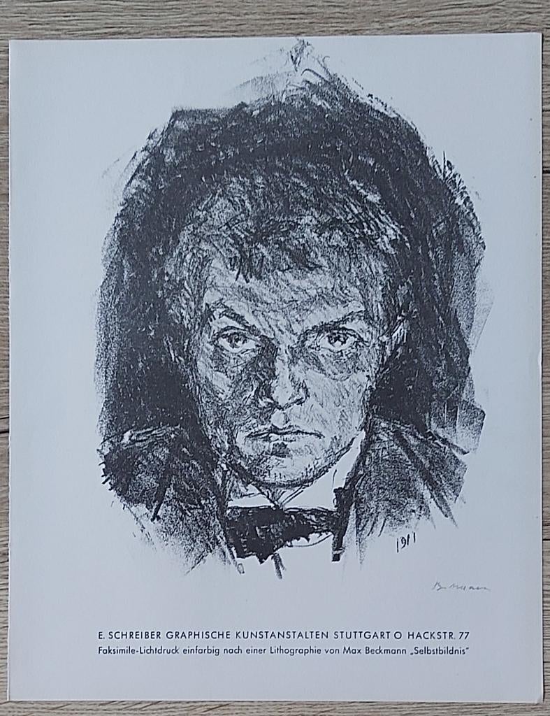 Facsimile-Lithodruk Naar Een Lithografie Van MAX BECKMANN, Ophalen of Verzenden