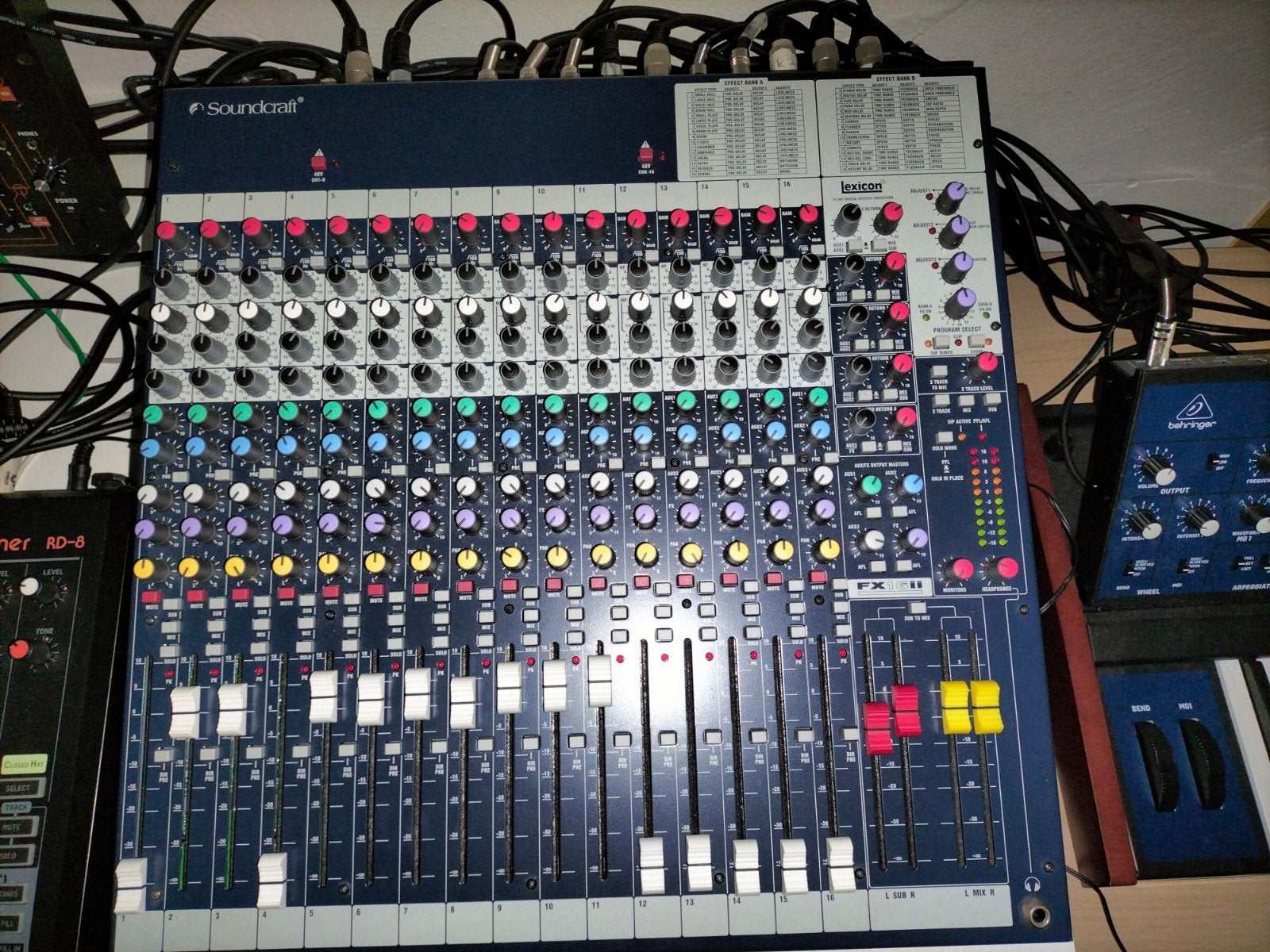 Soundcraft FX 16 II mixer, Ophalen, Gebruikt, 10 tot 20 kanalen, Microfooningang