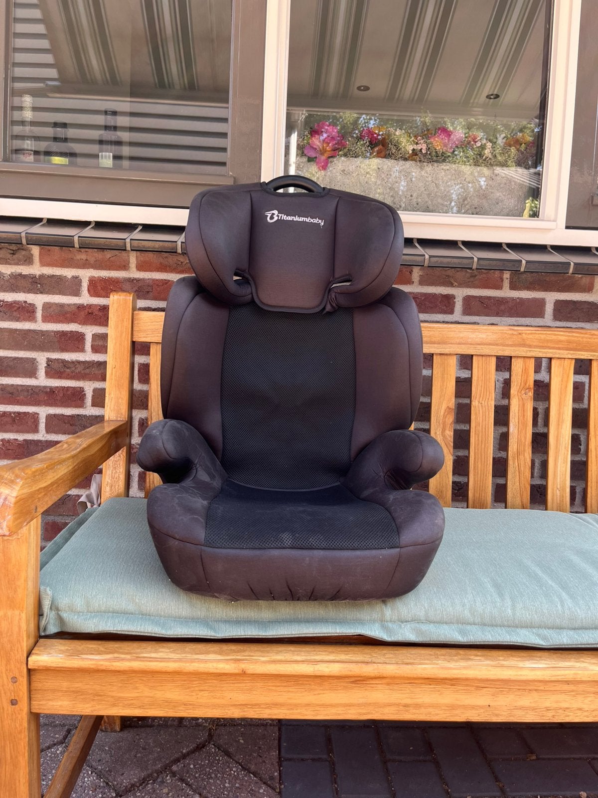 Titanium baby zitverhoger met rug en isofix, Gebruikt, 15 t/m 36 kg, Afneembare rugleuning, Isofix