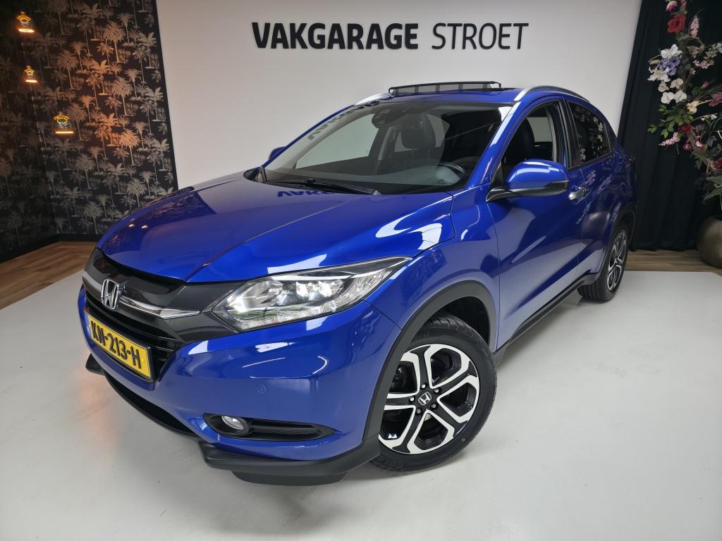 Honda HR-V 1.5 i-VTEC Exe.| navi | trekh | LMV | keyless | N, Blauw, Leder en Stof, Origineel Nederlands, Bedrijf