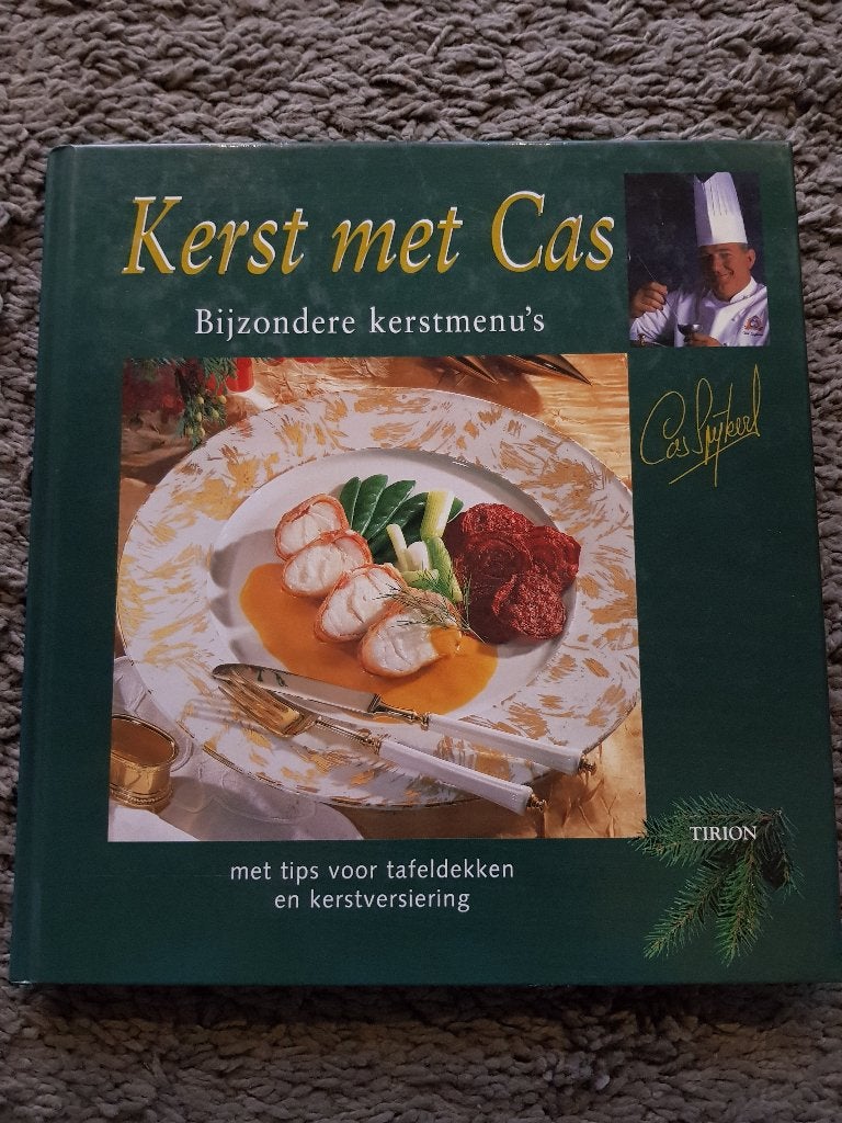 Boek : Kerst met Cas -- bijzondere kerstmenu's --, Ophalen of Verzenden, Zo goed als nieuw, Cas Spijkers, Nederland en België