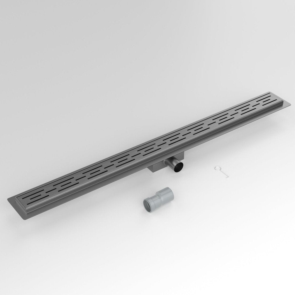 Gun Metal douchegoot 80 cm met flens en uitneembare sifon, Ophalen, Nieuw, Douche