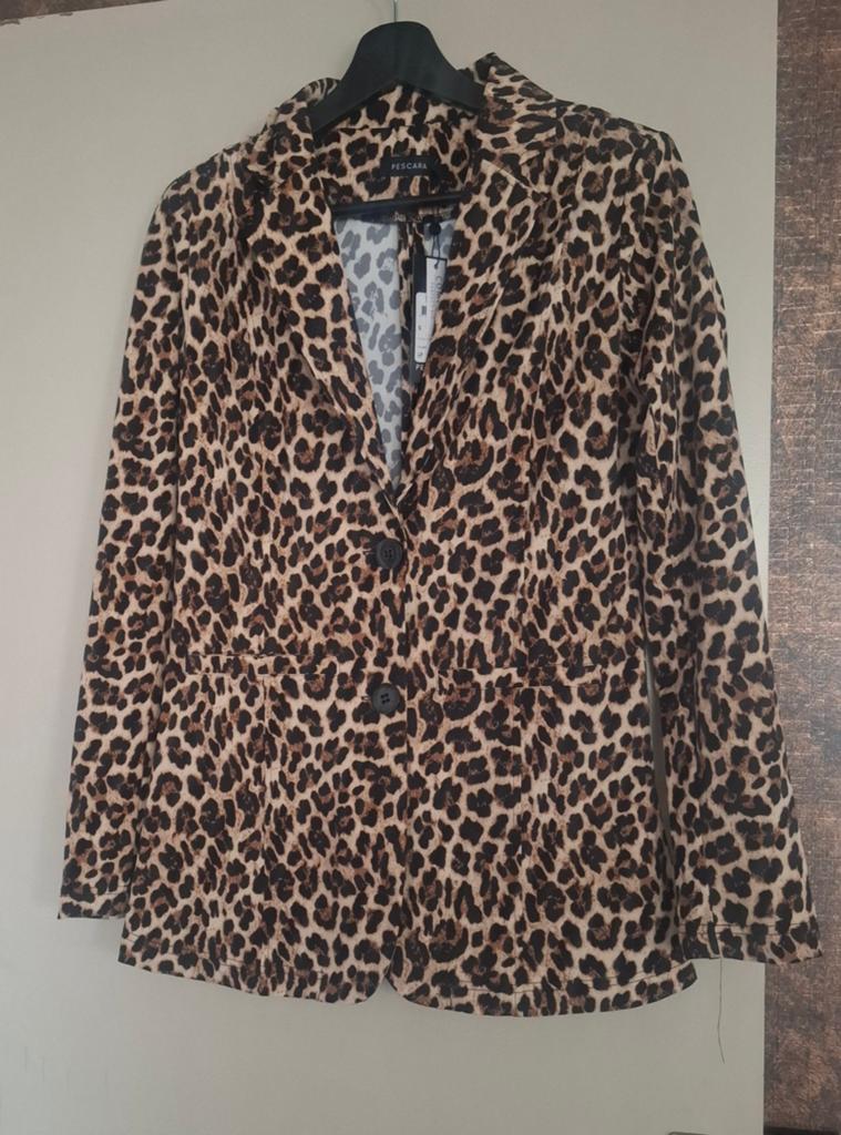 Nieuwe Stijlvolle Travelstof blazer, Maat S, Kleding | Dames, Jasjes, Kostuums en Pakken, Bruin, Pescara, Nieuw, Ophalen of Verzenden