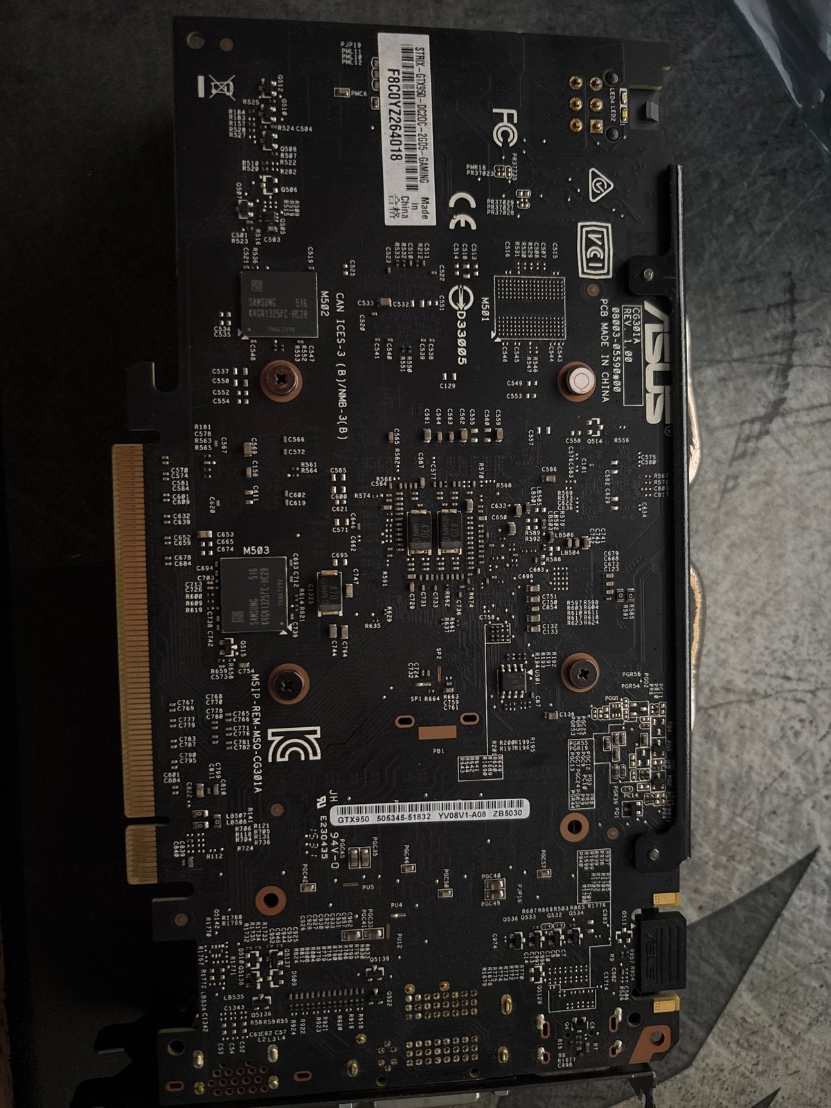 ASUS Strix GTX 950 Gaming Videokaart, Ophalen of Verzenden, Gebruikt