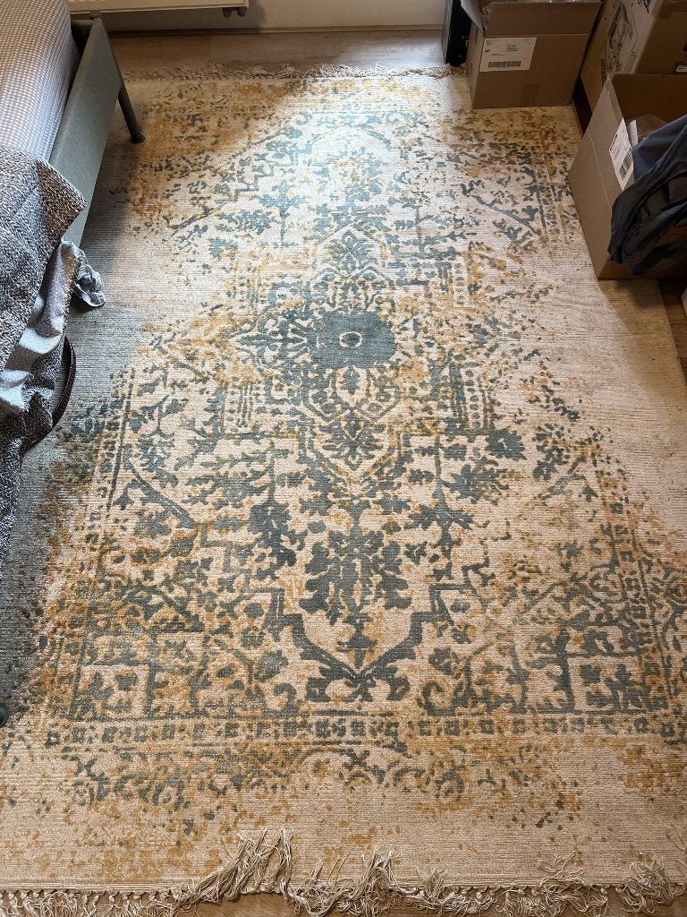 Beliani Boyali Beige Carpet, Ophalen, Gebruikt, Groen, 150 tot 200 cm