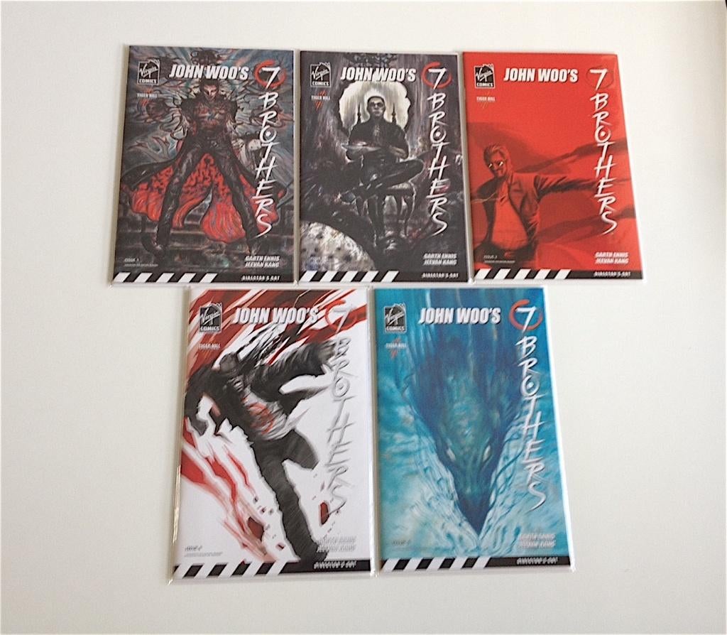 John Woo's Seven Brothers #1-5 (set) Virgin Comics 2006, Boeken, Ophalen, Amerika, Complete serie of reeks, Nieuw