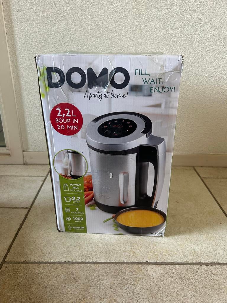 DOMO DO705BL Soepmaker - Zo goed als nieuw, ., Ophalen of Verzenden, Zo goed als nieuw, 2 tot 3 liter