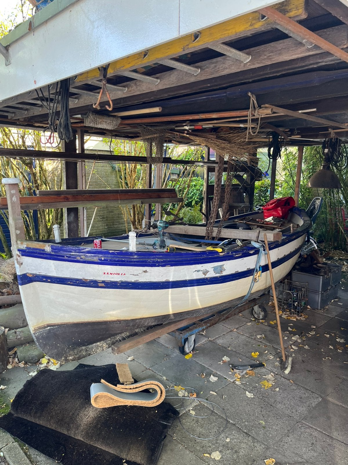 Houten boot, Ophalen, Zo goed als nieuw, Overige typen, Minder dan 15 m²