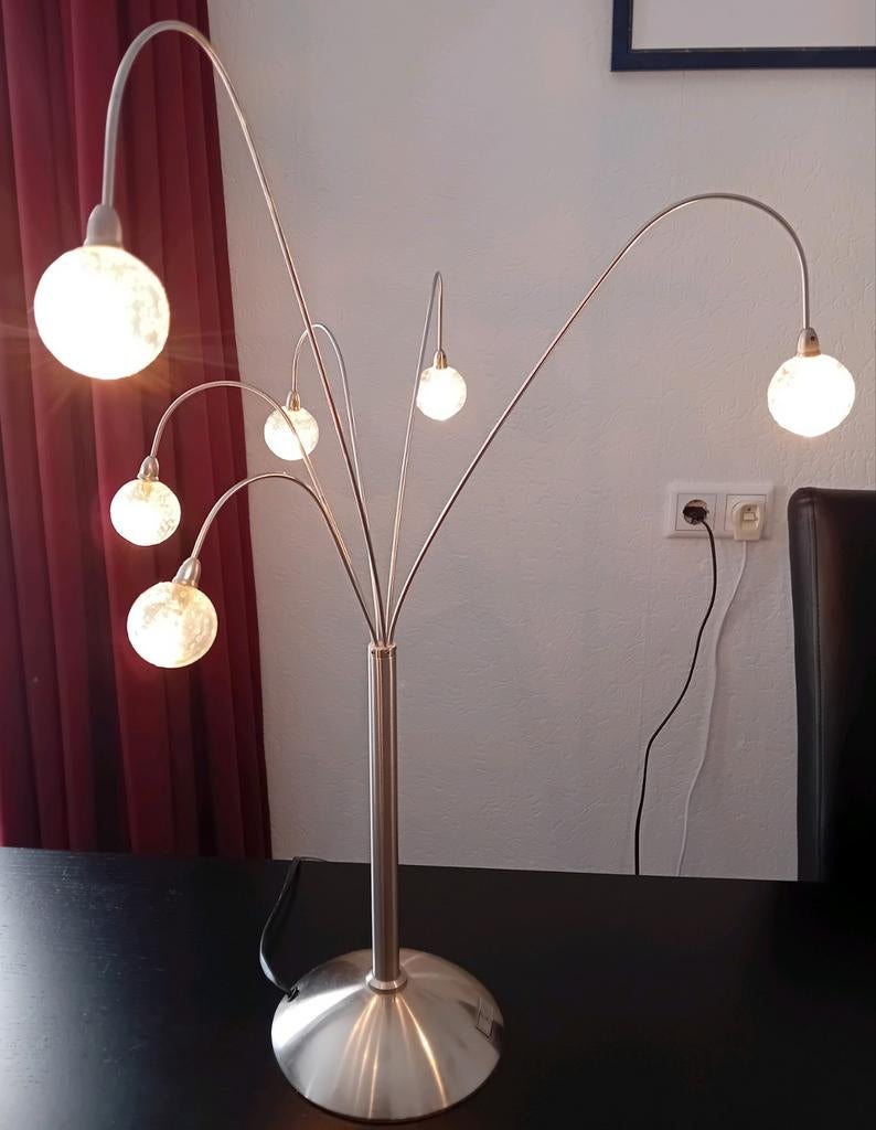 Design Tafellamp Jan des BouvrieBoxford Holland) – 6-lichts, Ophalen of Verzenden, Zo goed als nieuw, Glas, 50 tot 75 cm