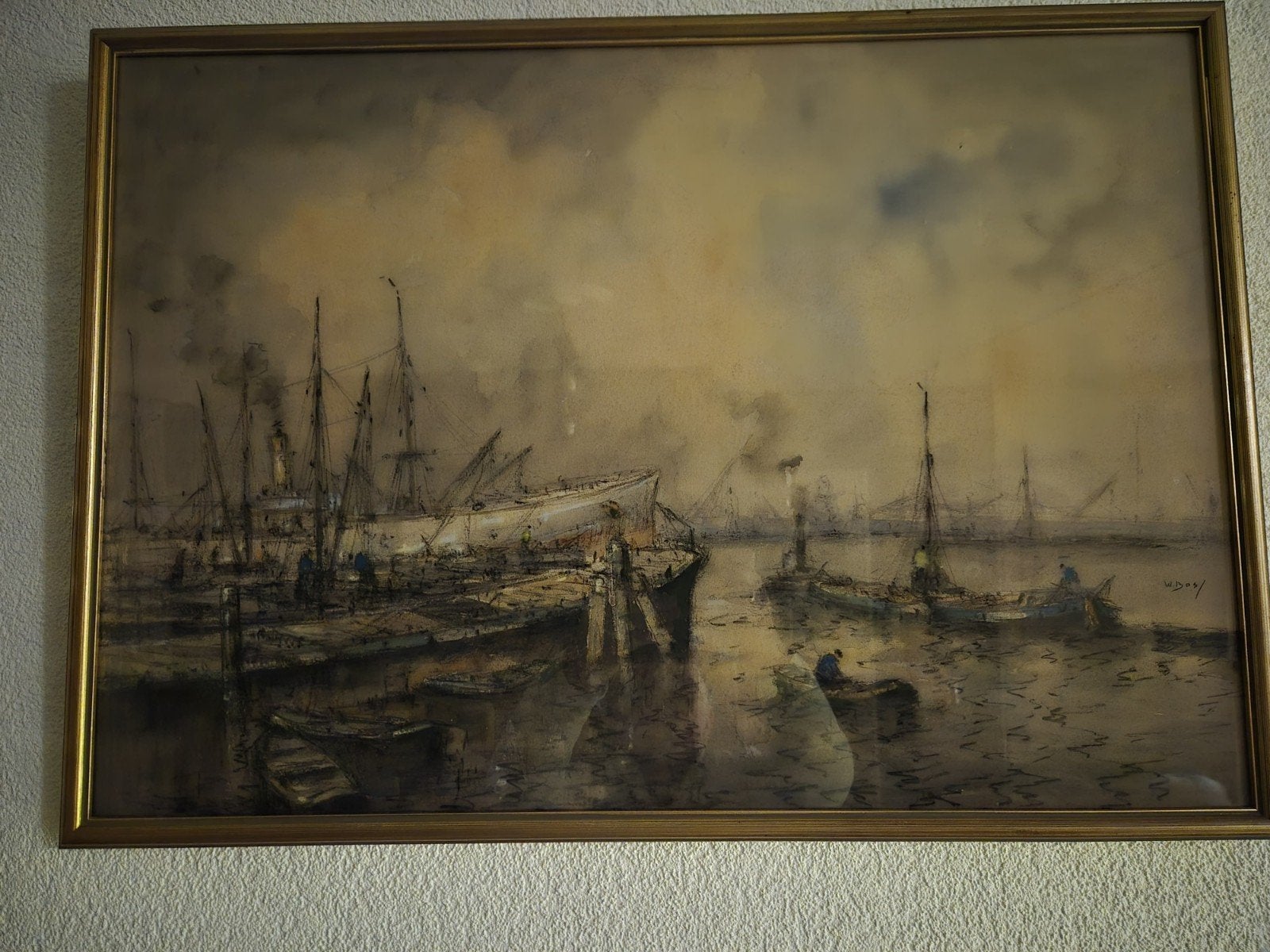 Mooi haven gezicht  van Rotterdam.  Van W BOS 1906/1957, Ophalen