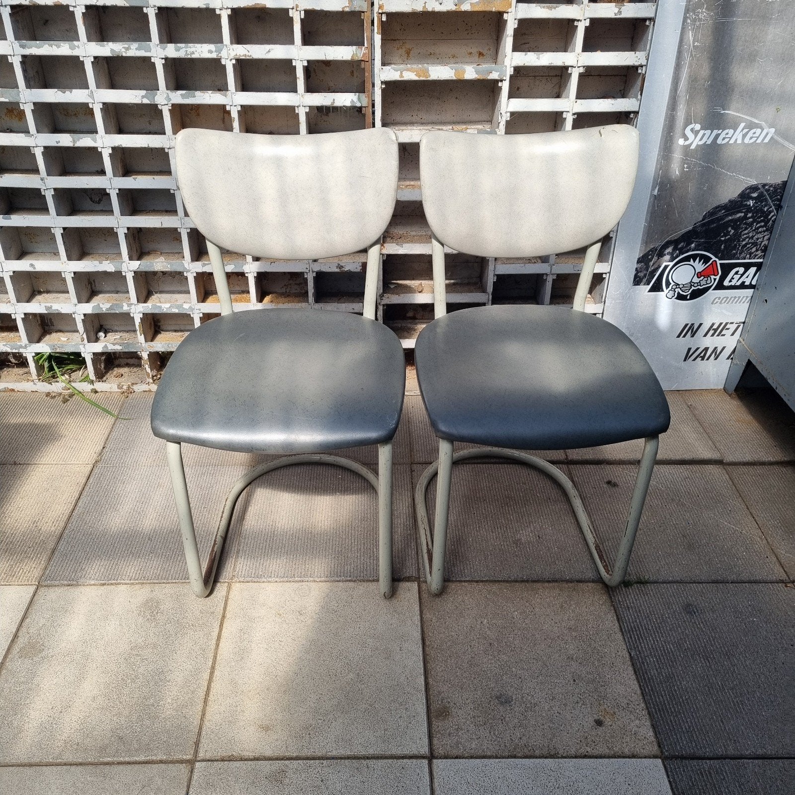 Gispen de Wit stoelen jaren 50 60, Huis en Inrichting, Stoelen, Ophalen, Gebruikt, Overige kleuren, Twee