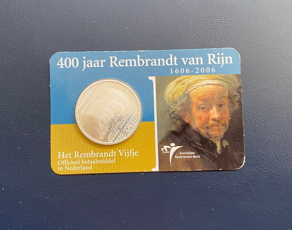 Zilveren 5 euro munt - Het Rembrandt Vijfje, Ophalen of Verzenden, Euro's, Losse munt, Zilver