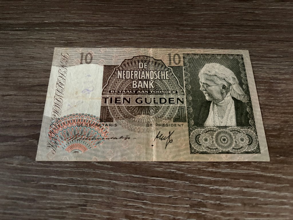 Biljet 10 gulden Emma, 1940, Postzegels en Munten, Ophalen of Verzenden, 10 gulden