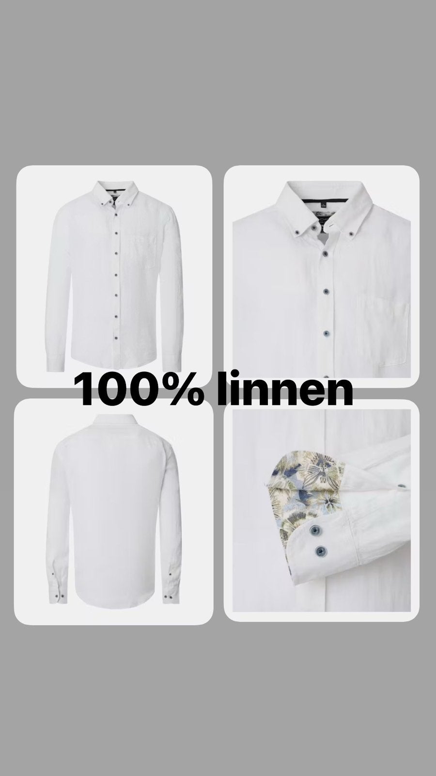 Casamoda 100% Linnen Blouse Heren, Ophalen of Verzenden, Nieuw, Wit, Overige halswijdtes