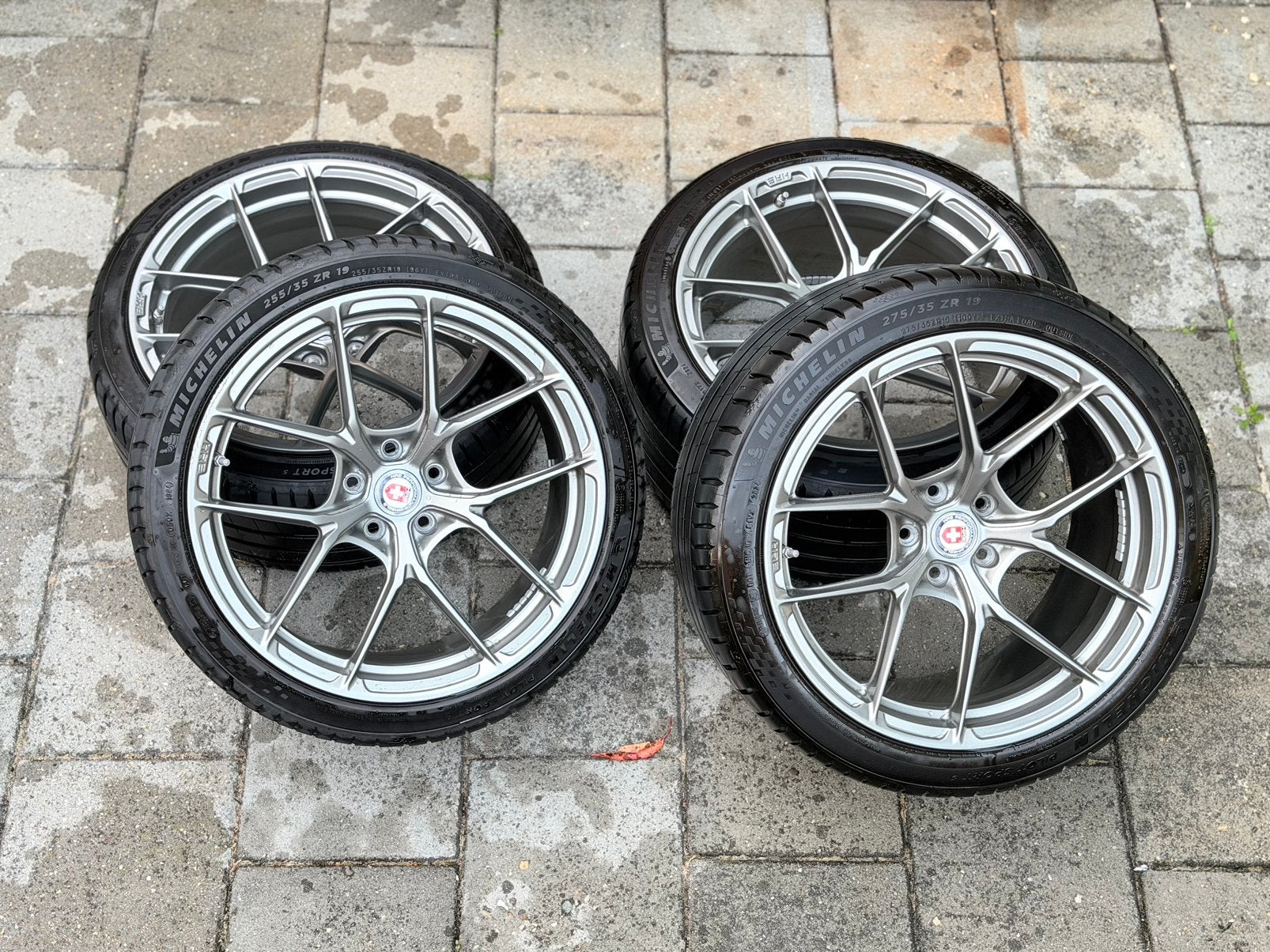 19 inch HRE P101SC Forged Velgenset Michelin Pilot Sport 5, Gebruikt, 275 mm, Banden en Velgen, Personenwagen