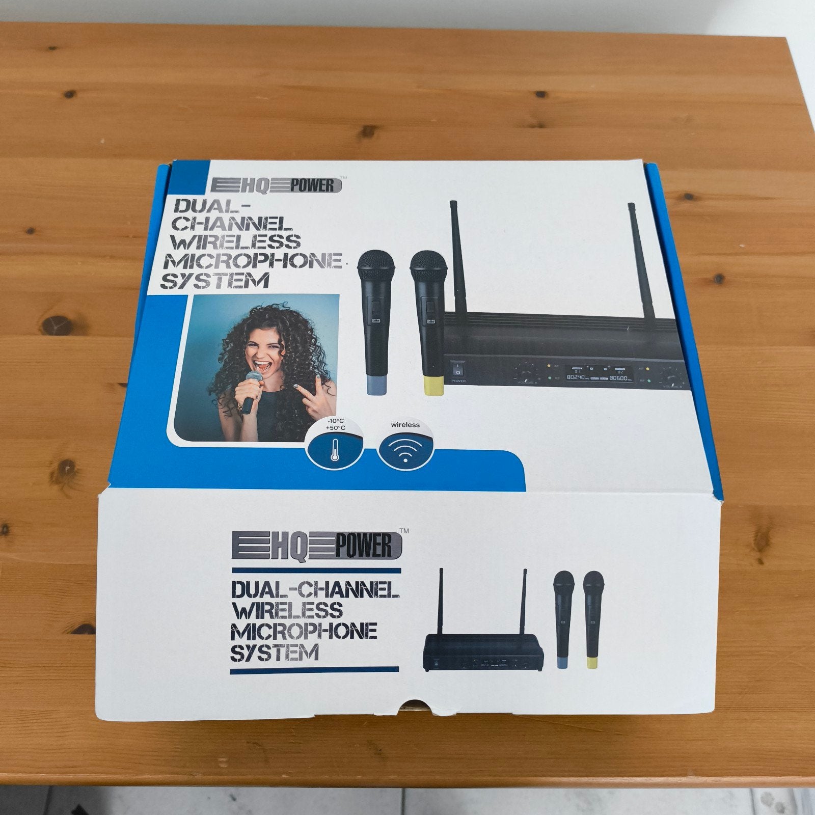 HQ Power MICW81 dubbel-kanaals draadloos UHF-microfoons, Ophalen of Verzenden, Zo goed als nieuw, Audio