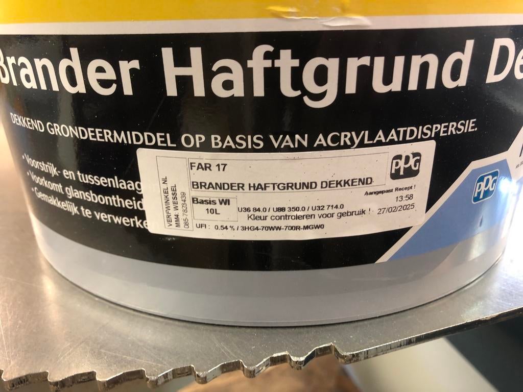 Brander Haftgrund Dekkend - 10L Grondverf, 5 tot 10 liter, Wit, Nieuw, Ophalen of Verzenden