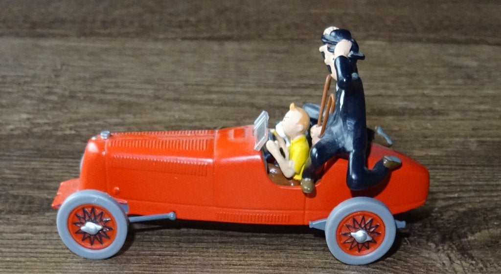 Kuifje auto’s / beeldjes, 4 stuks, Ophalen of Verzenden, Kuifje, Gebruikt, Beeldje of Figuurtje