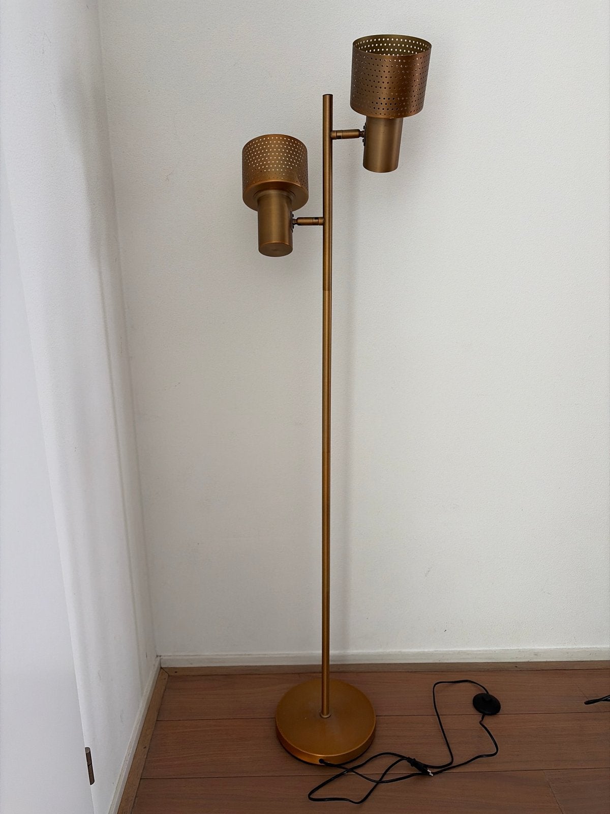 Bronskleurige vloerlampen - Vloerlamp Turai Brons (Kwantum), Ophalen, Gebruikt, E27 (groot), Metaal