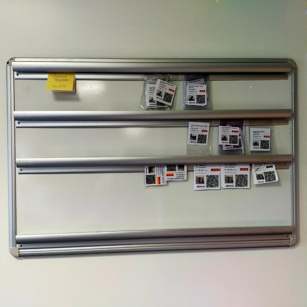 Wandklemlijst voor whiteboard of wand aluminium Lengte 89 cm, Ophalen, Gebruikt