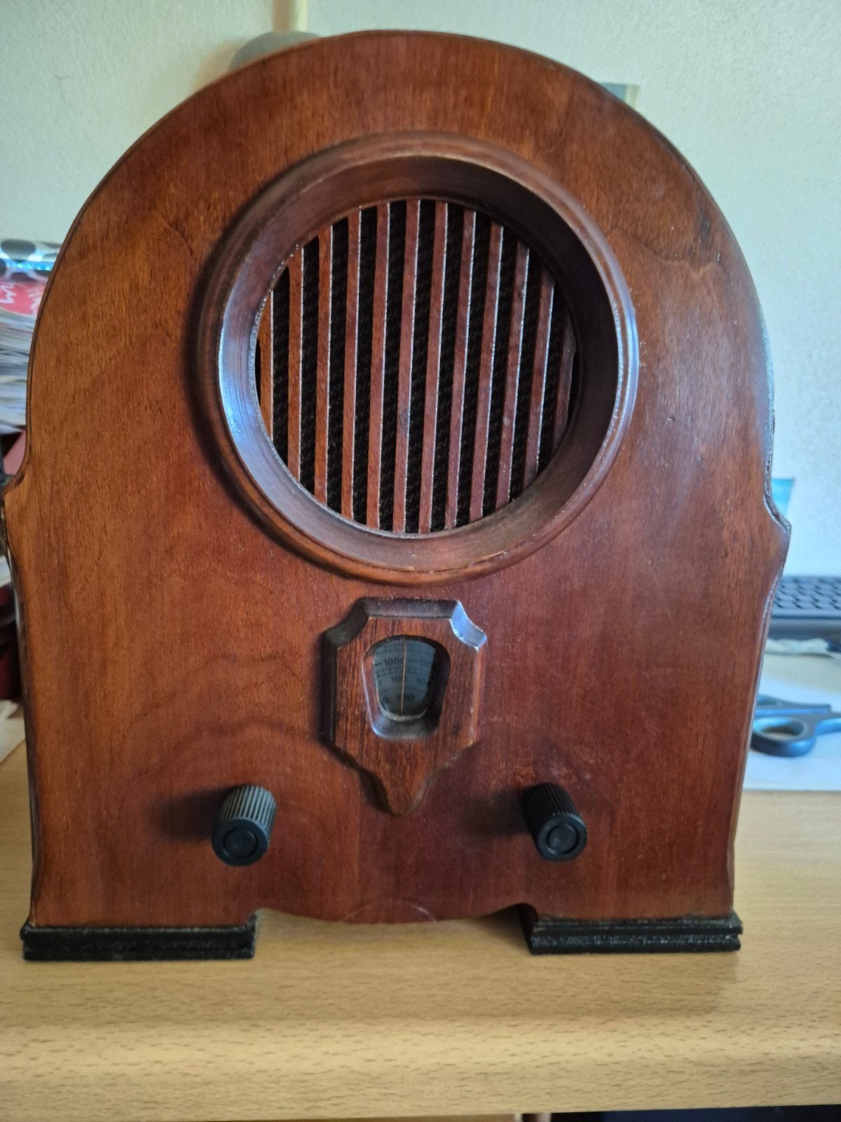 Vintage radio jaren 30 look, Antiek en Kunst, Ophalen of Verzenden