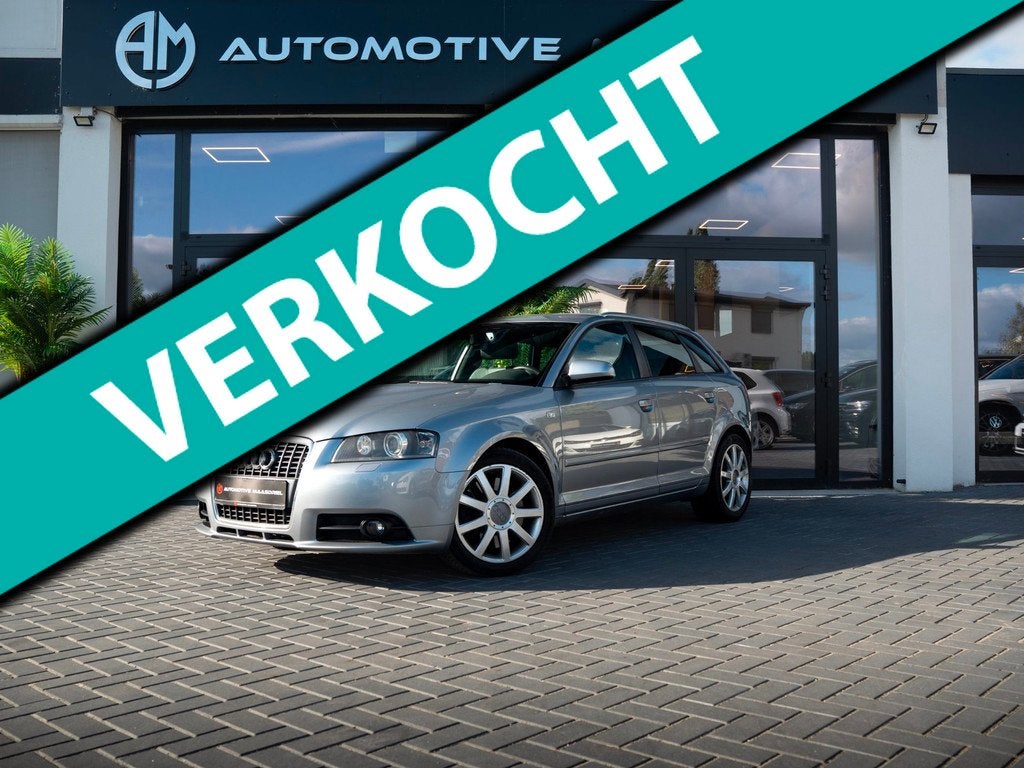 Audi A3 Sportback 3.2 quattro Ambition, Auto's, Audi, Gebruikt, Zwart, 3189 cc, Leder en Stof