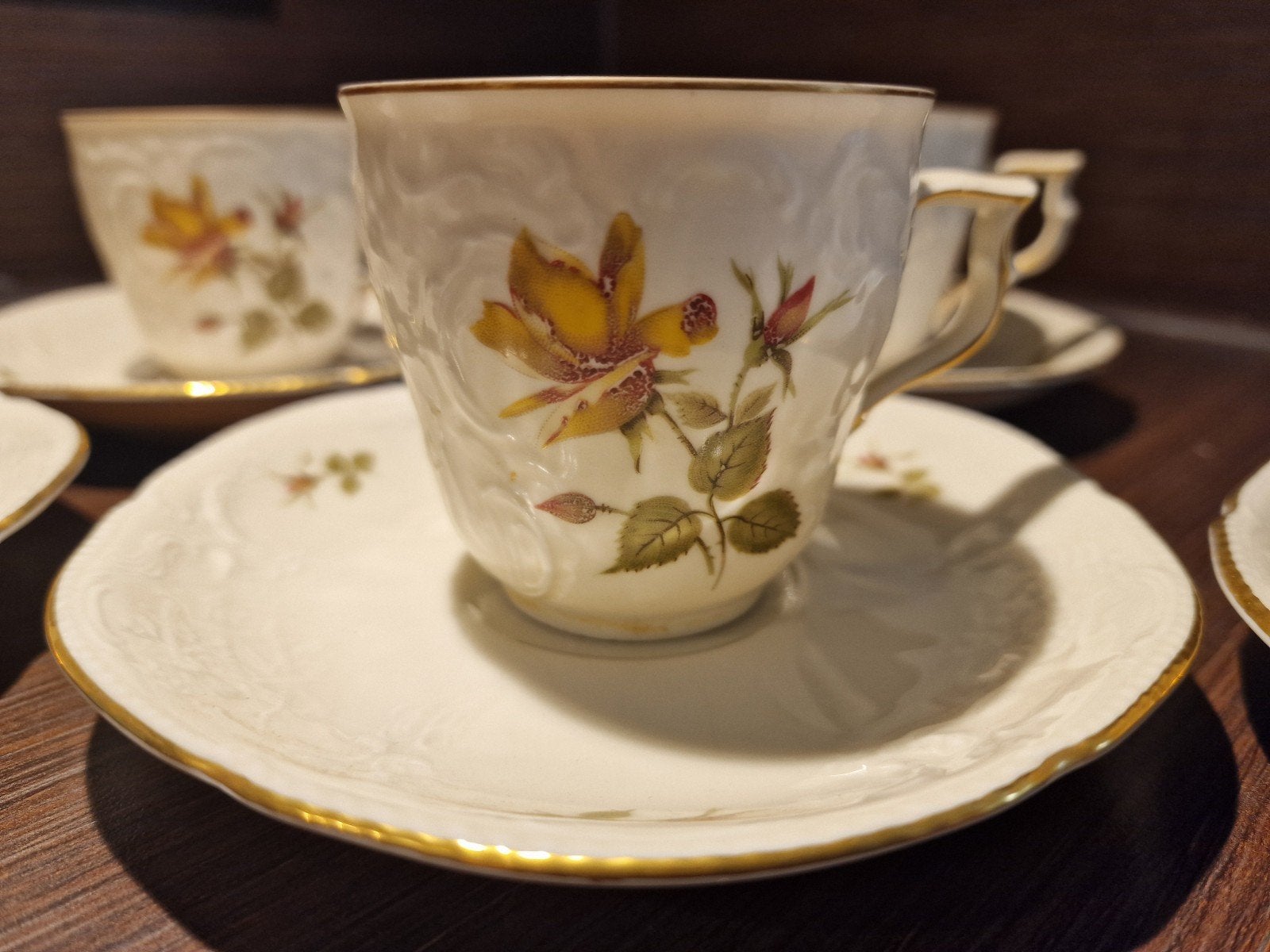 Rosenthal set van 5 porseleinen kopjes en 6 schotels, Huis en Inrichting, Keuken | Servies, Ophalen, Overige merken, Klassiek