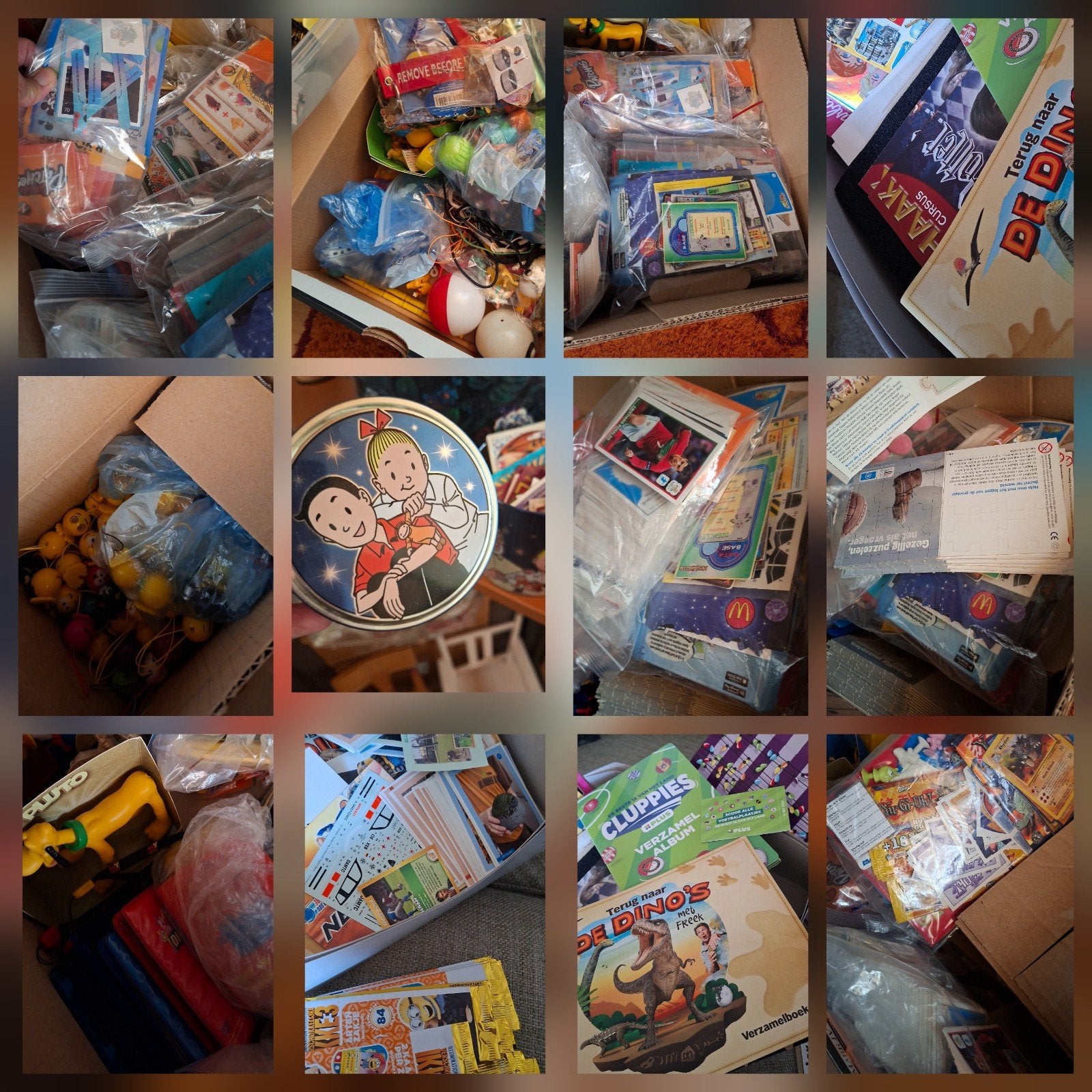 diverse verzamel kaartjes stickers figuren speeltjes, Hobby en Vrije tijd, Ophalen