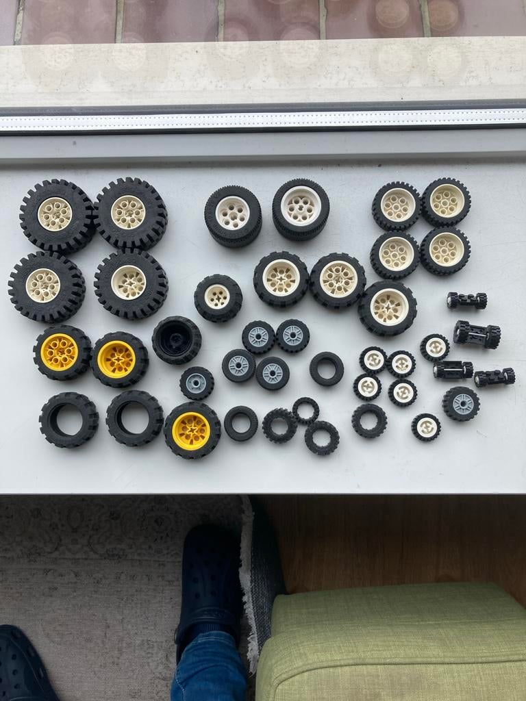 Lego Banden en Wielen - Diverse Maten, Ophalen of Verzenden, Gebruikt, Losse stenen, Lego