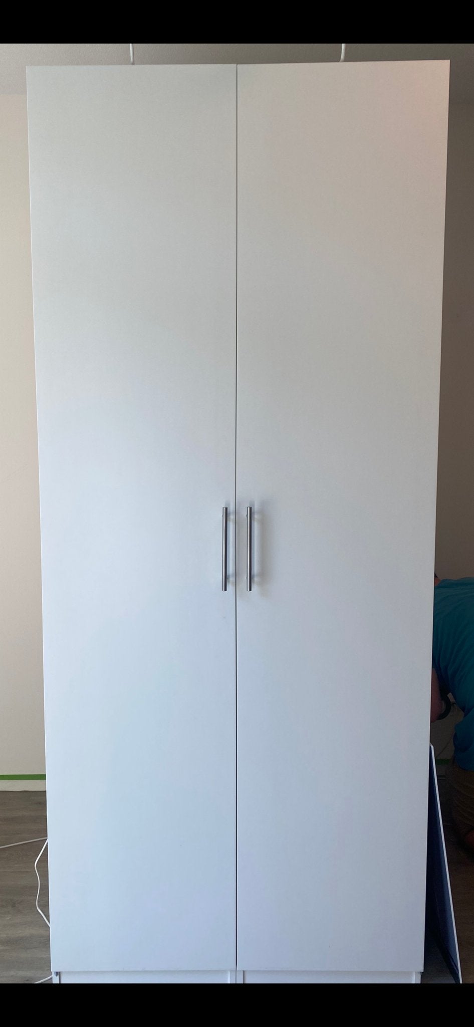 Witte  2x ikea pax kledingkast met lades en planken, 100 tot 150 cm, 200 cm of meer, Ophalen of Verzenden, Zo goed als nieuw