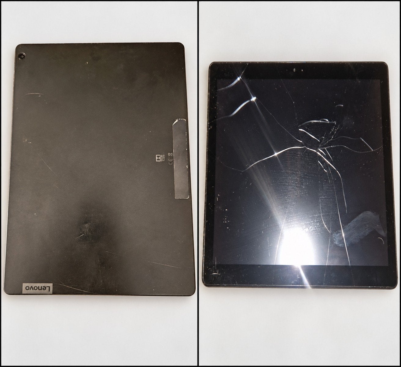Lenovo tablet – werkt – scherm gebarsten – onderdelen, Computers en Software, Ophalen of Verzenden