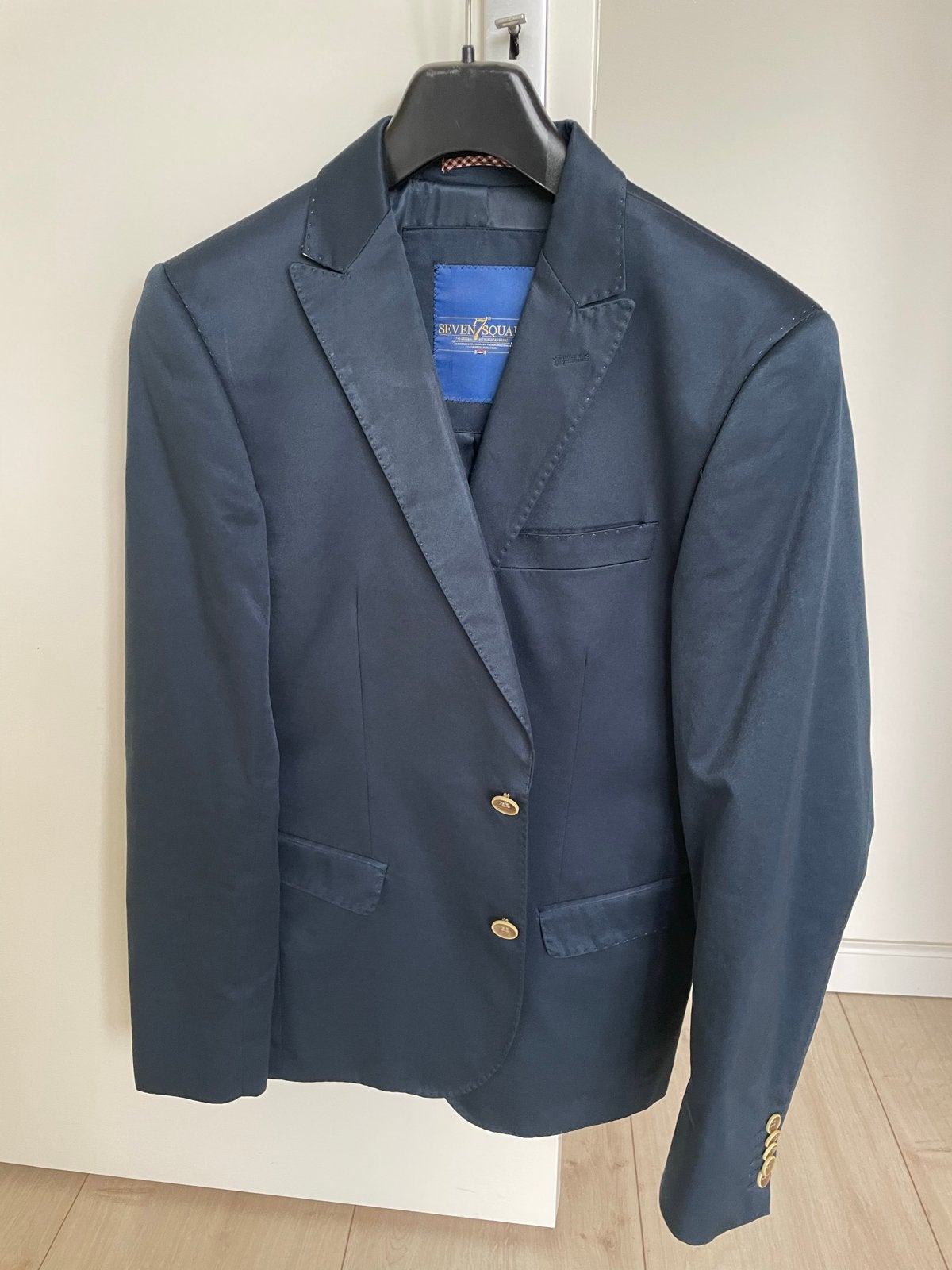 Seven Square Heren Blazer - Donkerblauw, Kleding | Heren, Ophalen of Verzenden, Zo goed als nieuw, Maat 52/54 (L), Blauw