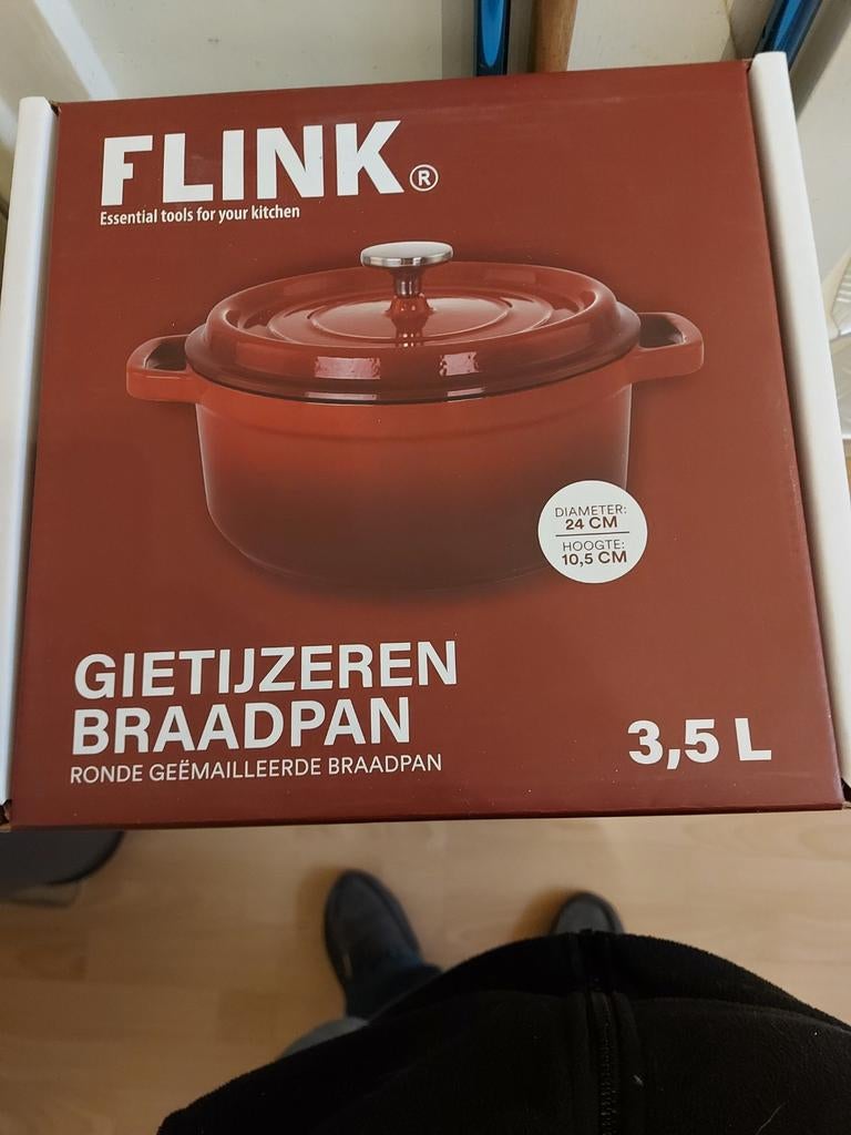 Nog nooit gebruikte gietijzeren Braadpan.  Zelf ophalen graa, Ophalen, Nieuw, Gietijzer, Koekenpan of Braadpan