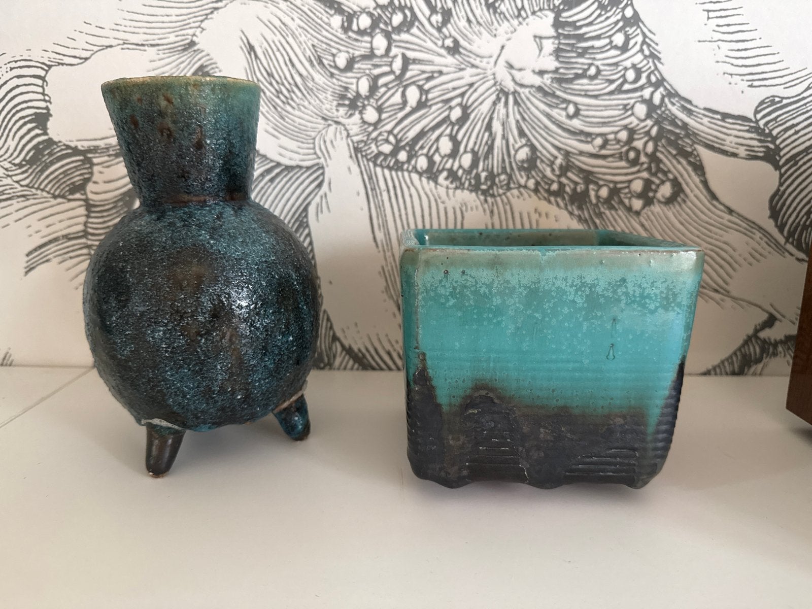 Set van 2 Pieter Groeneveldt vazen/potten teab, Antiek en Kunst, Ophalen of Verzenden