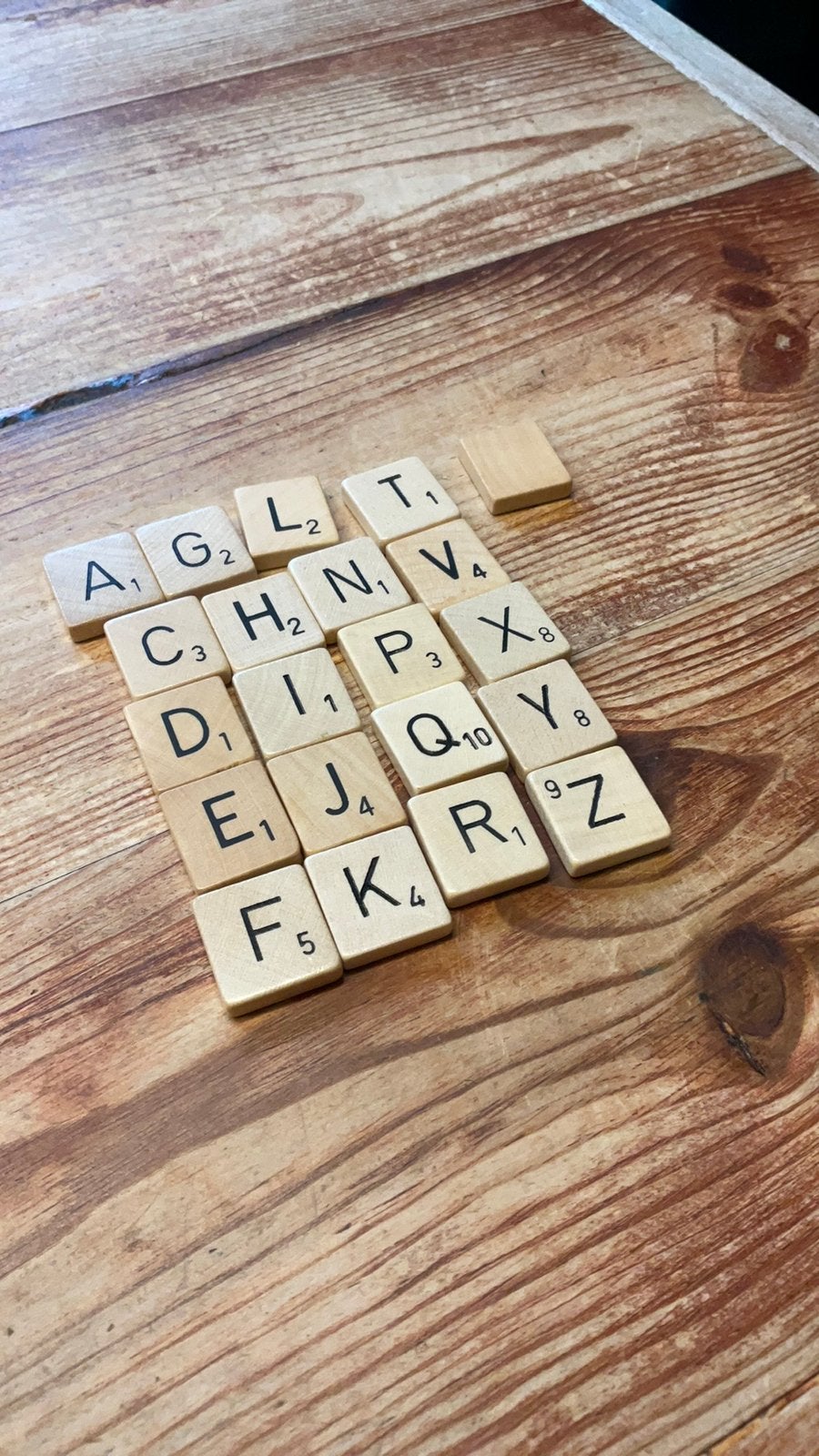 Orginele scabble letters hout. (3), Ophalen of Verzenden, Gebruikt, Hout