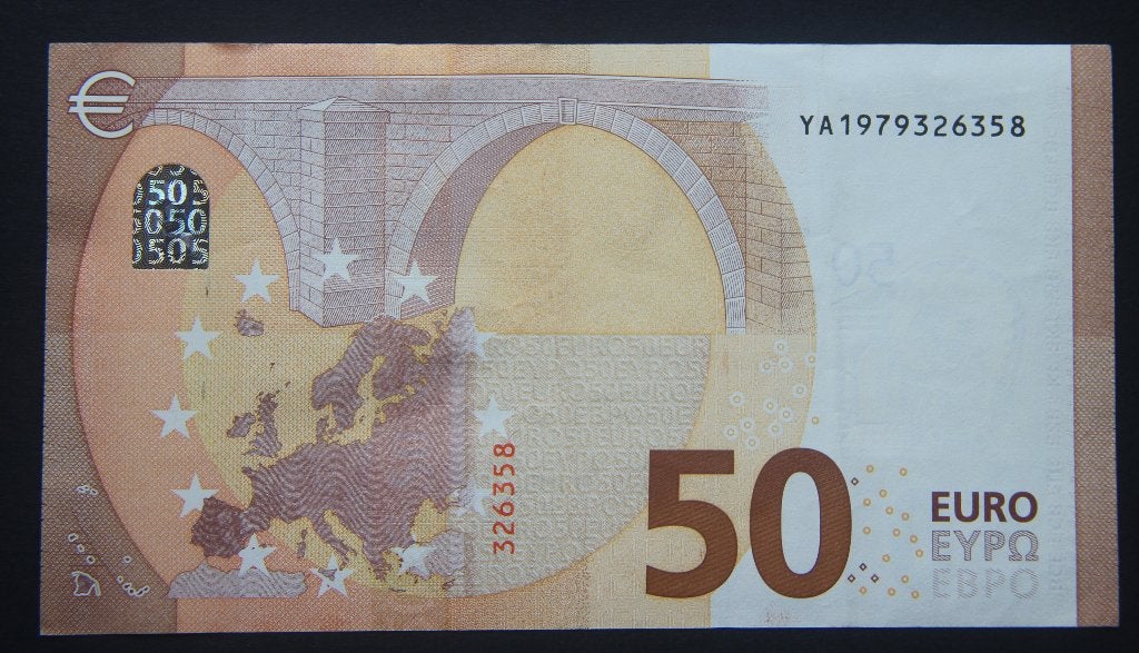 50 euro 2017 YA 1979326358 kort in omloop geweest, Postzegels en Munten, Bankbiljetten | Europa | Eurobiljetten, Ophalen of Verzenden