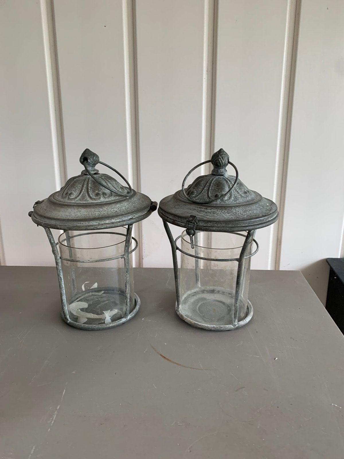2 windlicht houders 5 euro samen, Ophalen, Gebruikt