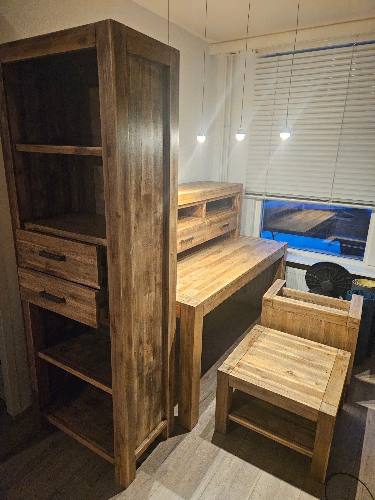Houten kast, tafel, tv meubel en salontafel set, Ophalen, Gebruikt, 100 tot 150 cm, 200 cm of meer