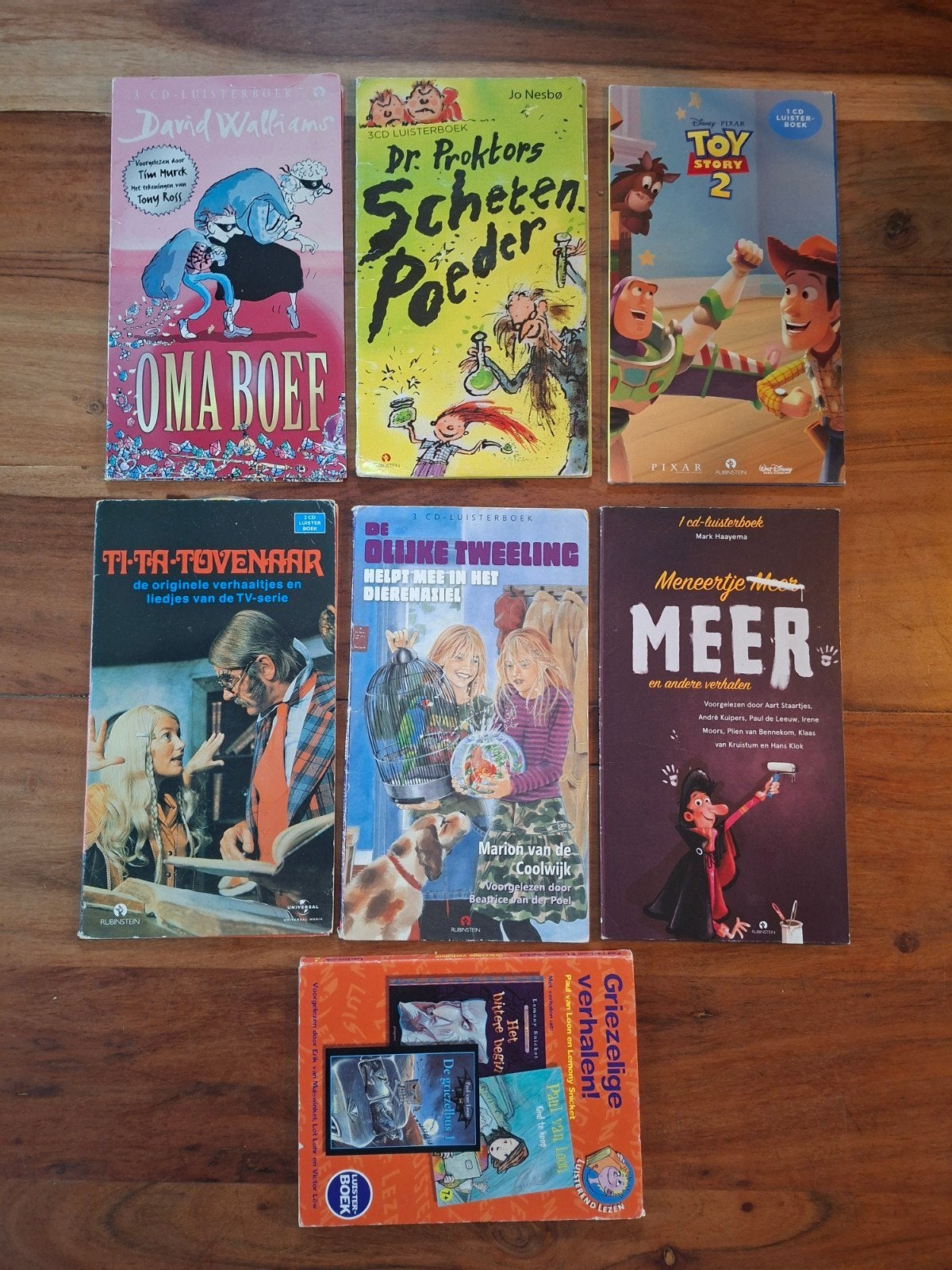 7x luisterboek luister cd tita tovenaar dr proktor toy story, Boeken, Ophalen of Verzenden