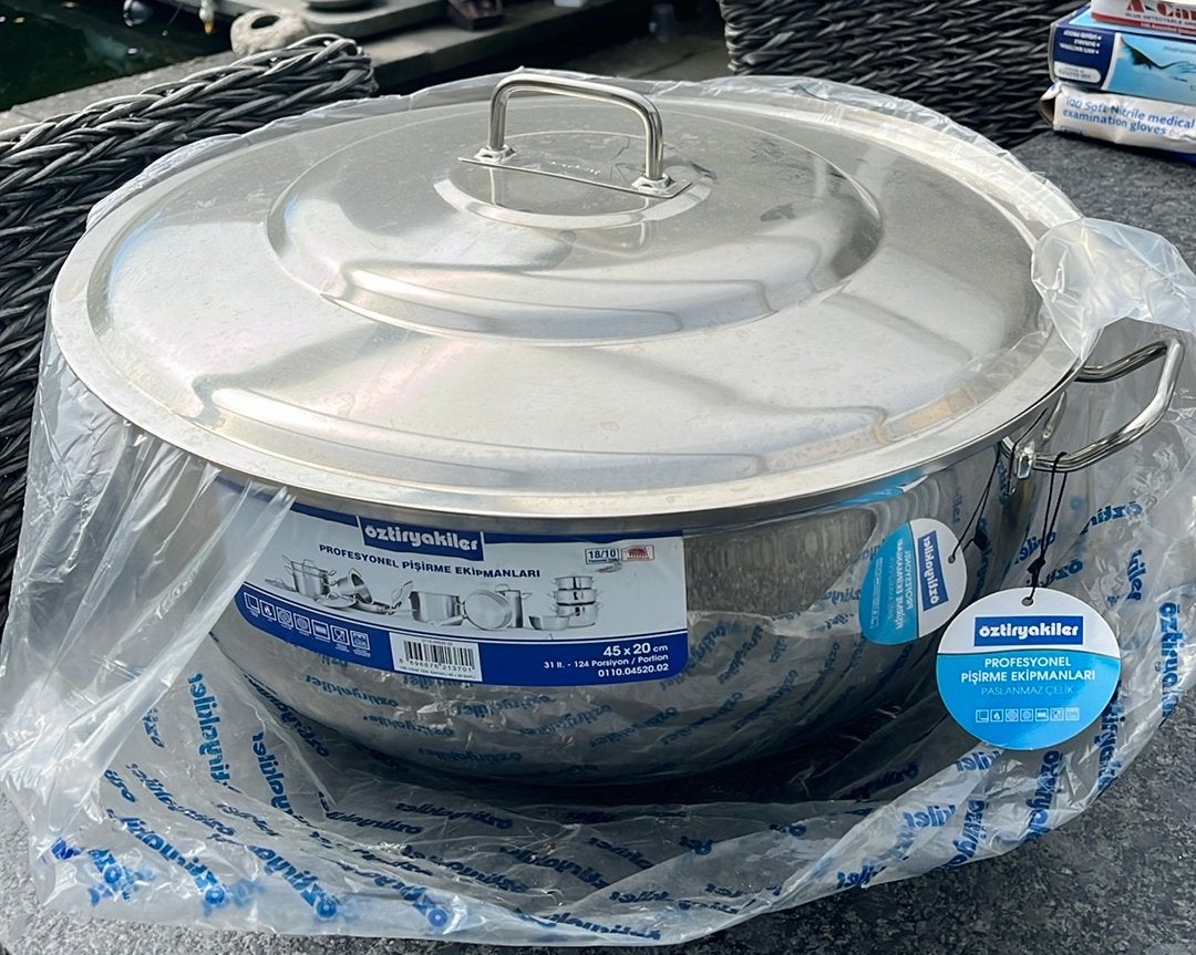 grote pan met deksel 45/20cm, Ophalen, Nieuw, Rvs