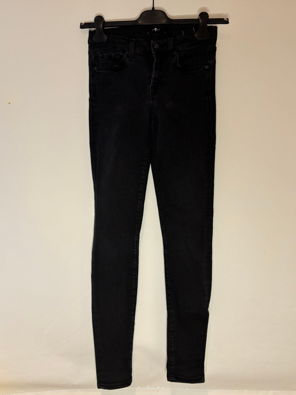 7 for all mankind skinny jeans maat 27, ., Zwart, Ophalen of Verzenden, Zo goed als nieuw