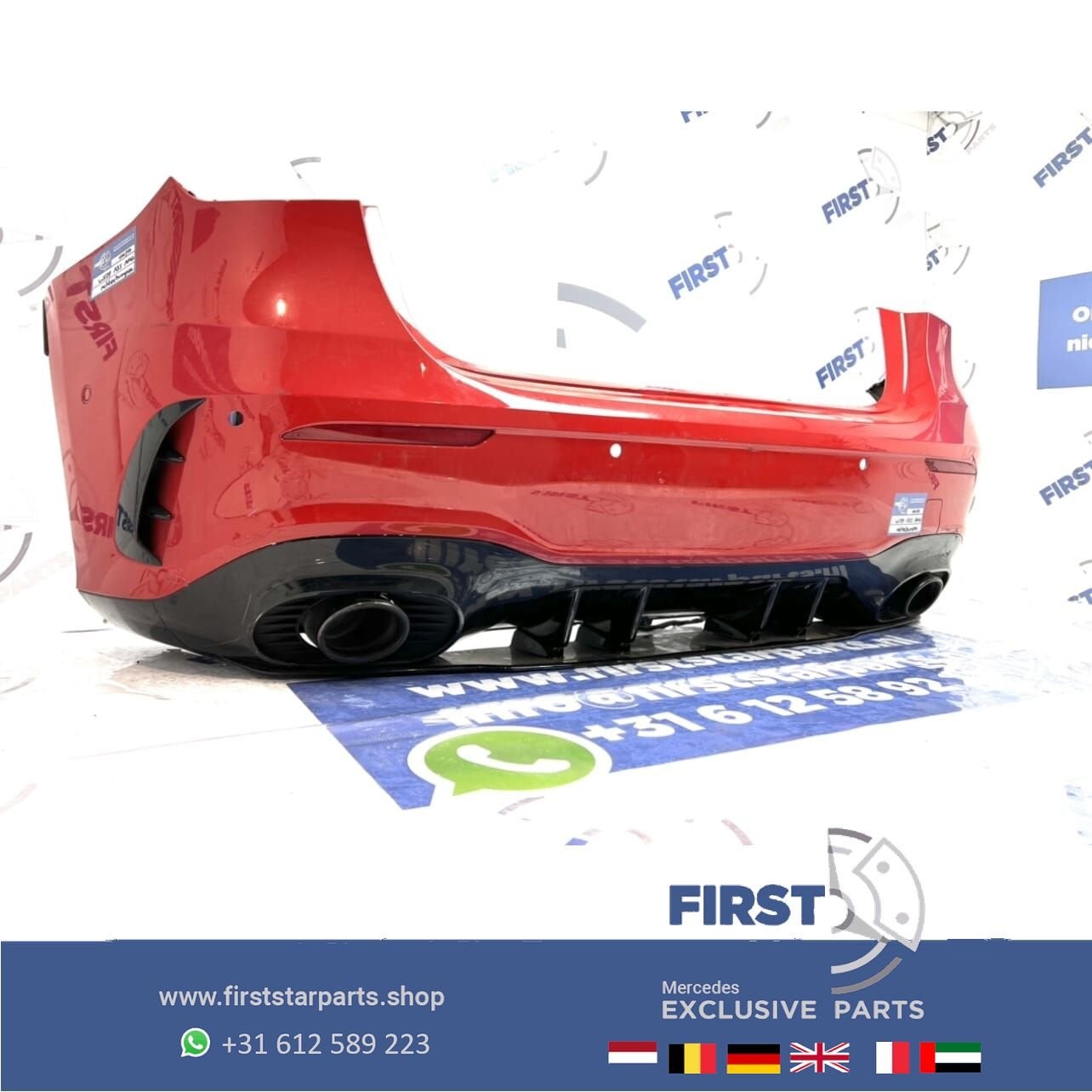 W177 A KLASSE 2021 A35 AMG AERO ACHTERBUMPER ROOD COMPLEET O, Auto-onderdelen, Carrosserie en Plaatwerk, Gebruikt, -, Ophalen of Verzenden