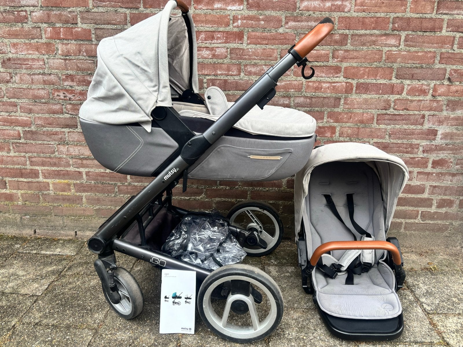 Mutsy Igo pure combikinderwagen met accessoires, Ophalen, Gebruikt, Combiwagen, Mutsy
