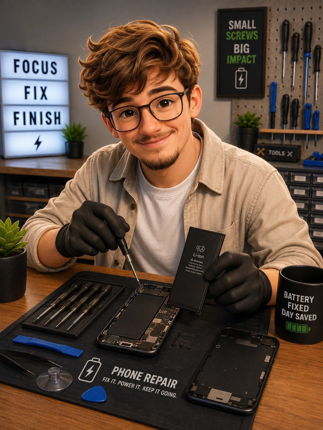 Telefoonreparatie Batterij/Oplaadpoort Vervangen, Telecommunicatie, Mobiele telefoons | Batterijen en Accu's, Ophalen, Verhoogde capaciteit