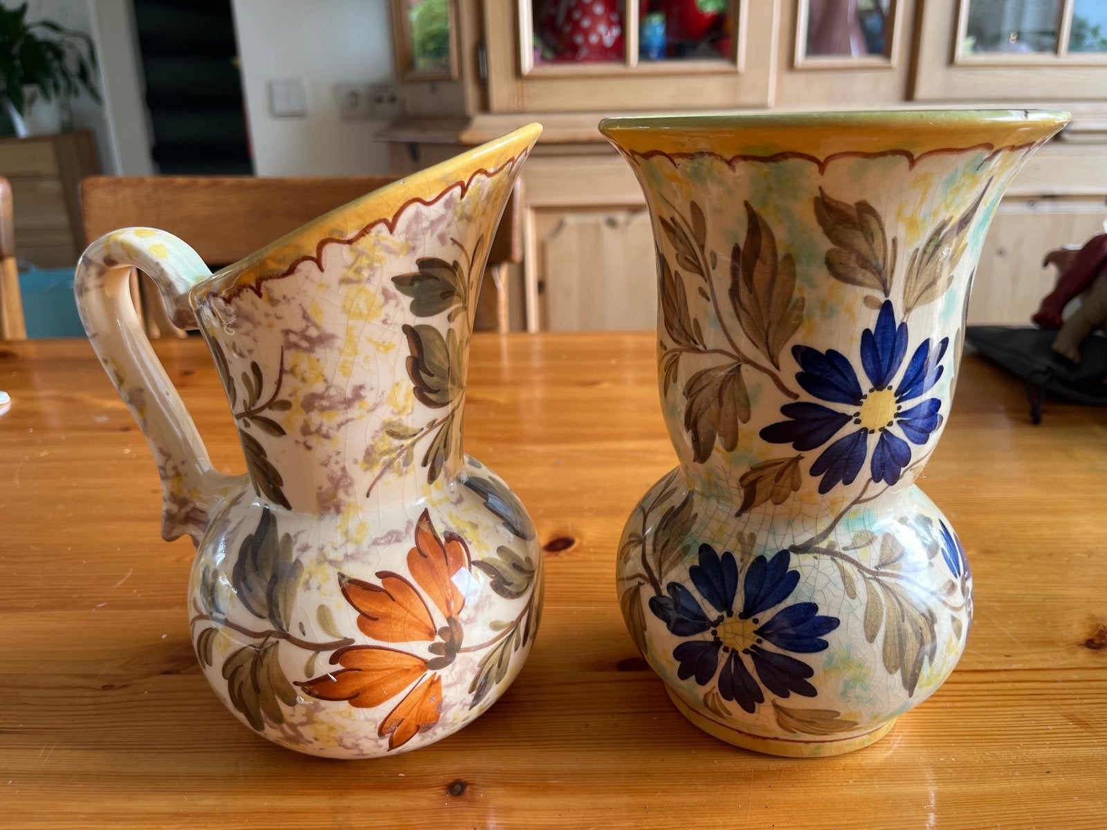 Flora Gouda Holland vazen set - vintage bloemmotief, Ophalen of Verzenden