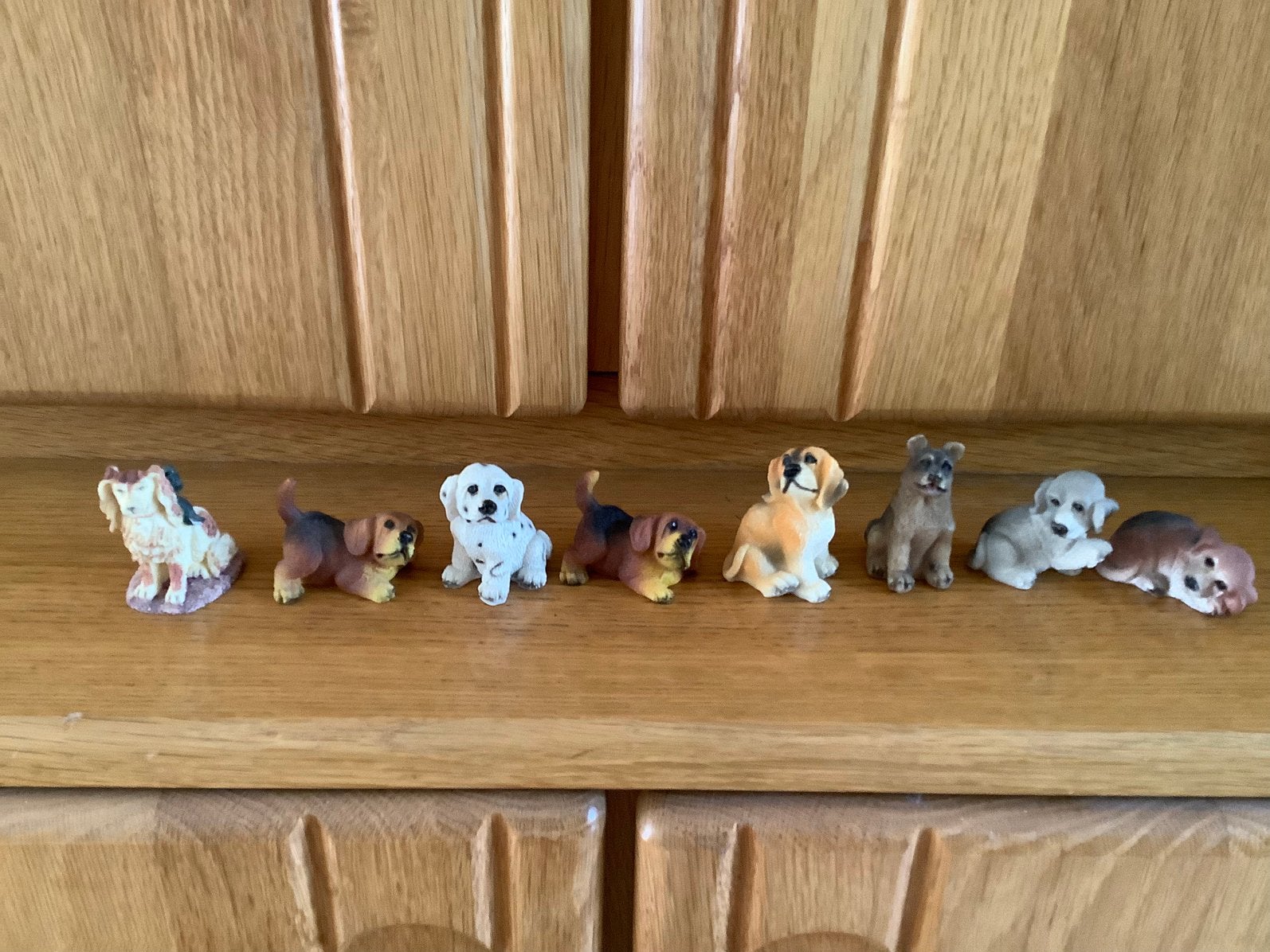Leuke set mini hondjes (4,5 cm hoog), Verzamelen, Beelden en Beeldjes, Ophalen of Verzenden, Gebruikt, Dier