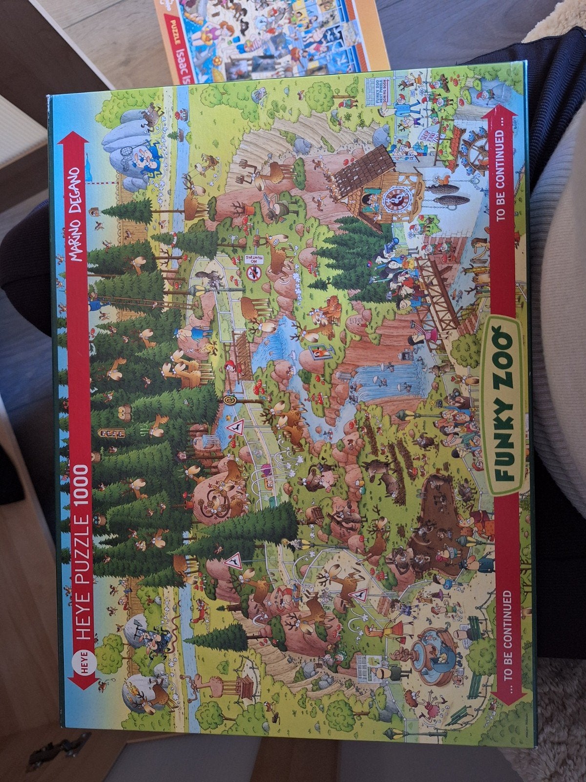 Heye Legpuzzel 1000 stukjes - Marino Degano Funky Zoo, Hobby en Vrije tijd, Ophalen of Verzenden, 500 t/m 1500 stukjes, Gebruikt