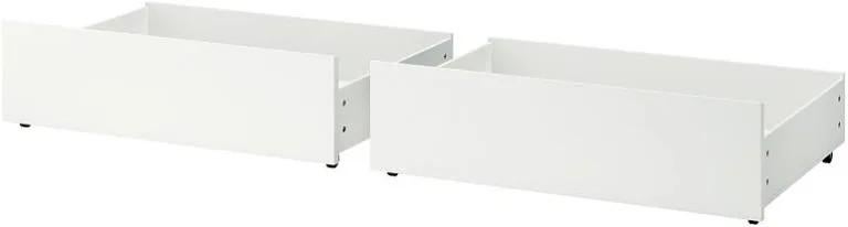 2x IKEA MALM Bedlade wit - Opslagruimte onder bed, Ophalen, Overige materialen, Gebruikt, Wit