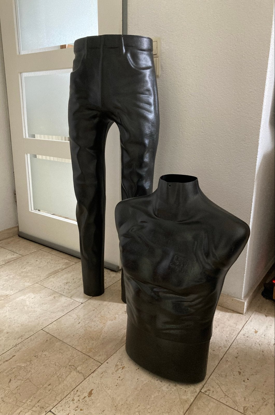 Zwarte etalagepop mannelijk torso en onderlijf, Ophalen of Verzenden